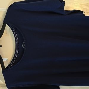 ST. JOHN'S BAY WOMENS PLUS SIZE NAVY BLUE SHORT SLEEVE TEE-SHIRT TOP SIZE XXL